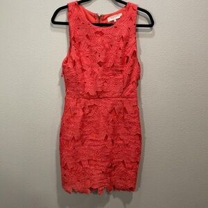 ASTR‎ the label coral lace floral dress sleeveless